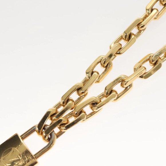 LOUIS VUITTON Necklace LV Edge Chain Cadena GP Necklace Gold - Picture 11 of 16